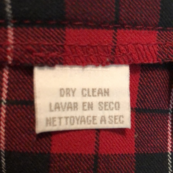 Vtg 90s JONES NY Size 14 Tartan Plaid Stretchy Flat Front HighWaist Snap-Close - Picture 12 of 16